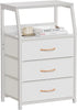 Bedside Table Cabinet with 3 Drawer Nightstand Bedroom Storage Chest of Drawer