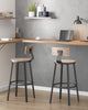 Tall Bar Stools, Bar Chairs with Backrest，1 set for 2 pieces，LBC026B02V1