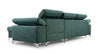 L-Shaped Corner Sofa Bed with Storage Springs Blue Green Grey IDRI New