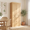 Freestanding Kitchen Accent Storage Cabinet w/Adjustable Shelves