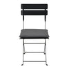 Black Aluminium Space-Saving Balcony Bistro Set with Folding Chairs & Pla FTR216