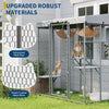 76in Large Walk-in Catio Outdoor Cat Enclosure Pen Run w/ Waterproof Cover Roof