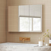 Wall Mounted Bathroom Mirror Cabinet with 4 Adjustable Shelves, White