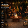 Large Metal Garden Fire Pit Outdoor Patio Camping Rusted Bowl Log Burner 70cm