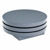Triplo Round High Gloss Rotating Coffee Table In Grey