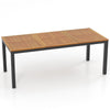 COSTWAY 8-Person Outdoor Dining Table 200 x 90cm Acacia Wood Patio Table