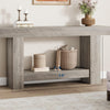 63" x 11.8" x 31.5" Entryway Console Table,2 Tier Sofa Table with Open Storage