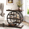 End Table for Living Room, 5-Tier Industrial Narrow Side Table with Metal Frame