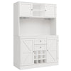 Tall Pantry Cabinet Kitchen Cupboard w/ Storage, Adjustable Shelves, White