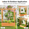 Raised Garden Bed with Arch Trellis