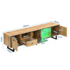 TV Stand 190cm Entertainment Center with 1 Drawer, 3 Compartments, LED Lighting