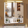 Bathroom Mirror Cabinet with Shaver Socket & Door & Open Compartment & LED Vdlod