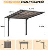 Metal Freestanding Hardtop Gazebo Aluminium Outdoor Pergola Waterproof for Patio