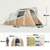Inflatable Camping Tent w/ Air Pump, 2-3 Person Blow Up Tent, Khaki