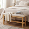 100 CM Upholstered Bench Button Tufted End of Bed Bench For Bedroom