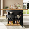 Dining Table 110-140cm Extendable Kitchen Table w/ Hidden Storage for 4-6 People