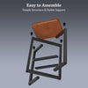 Bar Stools Set of 4 Counter Height Backless Barstool Upholstered PU Leather Seat