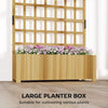 Wooden Raised Planter with Trellis, Raised Bed for Garden with Lattice and Drain
