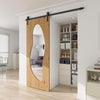 8FT/243cm Sliding Barn Wood Door Hardware Closet Track Kit Single Door Black