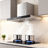 90cm Stainless Steel Wall Mount Powerful Cooker Hood Extractor Fan Touch Control