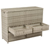 Grey 62 Litre Rattan Double Cooler Box - Aspen FTR094