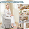 Mid-Century Modern Accent Armchair, Compact Space-Saving Chair 300lb Capacity