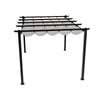 4x3m Metal Pergola Gazebo Patio Sun Shelter Retractable Canopy Patio Gazebo Shed