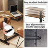 Mobile Tilting Overbed Bedside Desk Adjustable Laptop Cart with Embedded Wheels