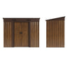 Garden Shed Pent Roof 4X6FT Metal Free Foundation Base Tools Bike Storage House