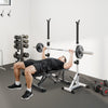 Adjust Pair of Barbell Squat Racks Stand Weight Lifting Bench Press Gym
