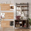 Hall Tree with Bench Coat Rack Shoe Bench Coat Tree with Storage Cubbies