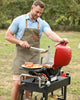 Outdoor Prep Table Foldable Shelf Mobile Kitchen Cart Rolling BBQ Grill Station