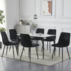 4/6X Dining Chairs Set Velvet Padded Seat Metal Legs Home Kitchen Office
