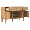 Sideboard Kitchen Storage Cabinet Shelves Cupboard 114x43x73.5cm Solid Wood Pine