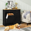 Black Modern sleek Kitchen Tilt Out Trash Cabinet with 70L Hidden Garbage Holder