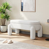 Storage Ottomans Bench Footstool Beige Sherpa Upholstered Bedroom Bed End Stool