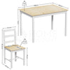 Solid Wooden Dining Table and 2 4 Chairs Set Home Kitchen Furniture