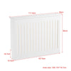 Radiator Cover Vertical Slat Modern Stylish MDF Wood White Black Cabinet Shelf