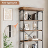 6 Tier Bookshelf Wood Bookcase Vintage Storage Display Rack Organizer