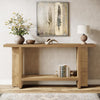 59" Farmhouse Entryway Console Table, 2-Tier Narrow Long Sofa Table Behind Couch