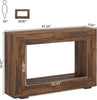 Farmhouse Console Table 47 Inches Entryway Console Table with Storage Brown