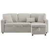 Corner Sofa Bed 3 Seater Sofa with Storage & Bed Function for Small Space, Beige
