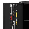 Rolling Steel Cabinet 72 Inch Lockable Garage Storage with 4 Pegboard Shelves