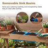 Wooden Garden Workstation with Bottom Storage Shelf