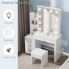 Dressing Table With Drawers LED Mirror Set Makeup Desk Vanity Table Bedroom UK