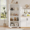 🔥Freestanding Storage Cabinet Kitchen Tall Storage Cupboard with Shelves 4 Tier