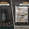 LED Bathroom Mirror Cabinet with Shaver Socket 3 Color Lighting Demister 60*45cm