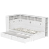 Daybed 3FT Single Wooden Storage Bed w/ Drawers & Shelves for Kids, Teenagers