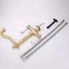 Kitchen Mixer Tap Vintage Dual Lever Kitchen Sink Taps Brass Water Tap Mixer
