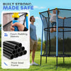 Kids Trampoline Mini Bouncer with Enclosure Safety Net For Ages 3-10 Years - Blu
